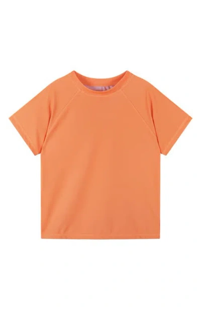 Andy & Evan Kids' Raglan Sleeve Upf 50+ Rashguard In Orange