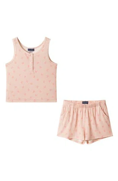 Andy & Evan Kids' Short Pajamas In Pink Bows