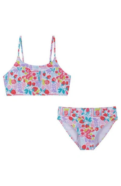 Andy & Evan Kids' Stamp Print Two-piece Swimsuit In Multi