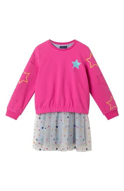 Andy & Evan Kids' Star Pullover & Tutu Dress Set In Pink