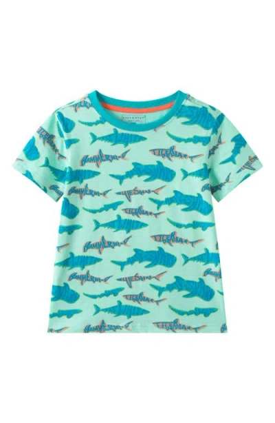 Andy & Evan Kids' Stripe Graphic Pocket T-shirt In Green