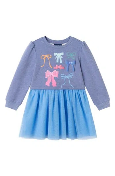 Andy & Evan Kids' Sweatshirt Dress In Blue