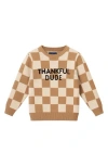 Andy & Evan Kids' Thankful Dude Sweater In Brown