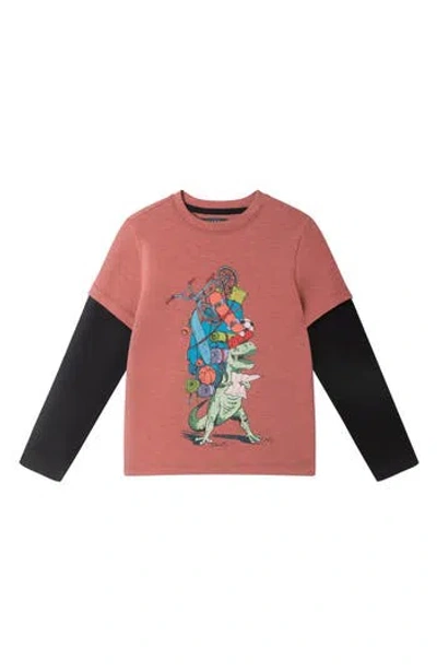 Andy & Evan Kids' Twofer Graphic T-shirt In Pink