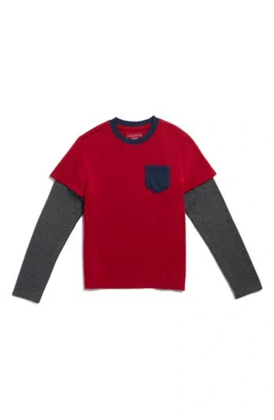 Andy & Evan Kids' Two-fer Long Sleeve Tee In Multi