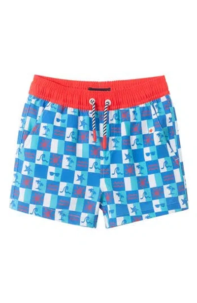 Andy & Evan Kids' Volley Swim Trunks In Blue