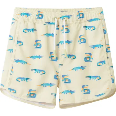 Andy & Evan Kids' Volley Swim Trunks In Neutral