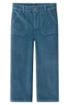 Andy & Evan Kids' Wide Leg Corduroy Pants In Blue