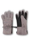 Andy & Evan Kids' Zip Gloves In Gray