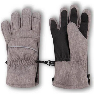 Andy & Evan Kids' Zip Gloves In Gray