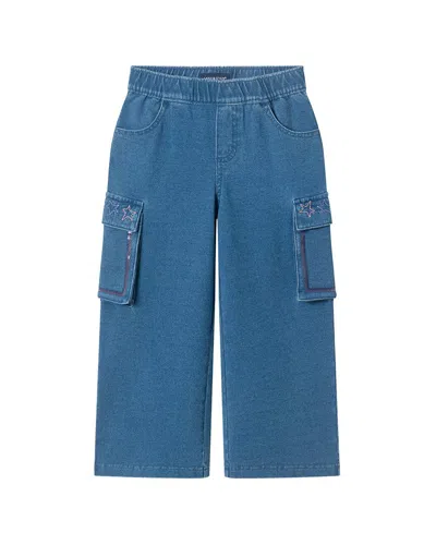 Andy & Evan Knit Denim Pant In Blue