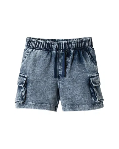 Andy & Evan Kids' Knit Denim Short In Blue