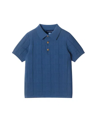 Andy & Evan Knit Polo Shirt In Blue