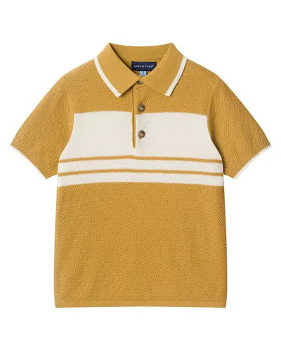 Andy & Evan Knit Polo Shirt In Multi
