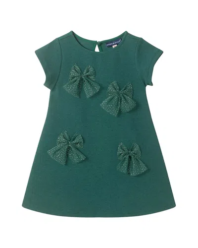 Andy & Evan Knit Shift Dress In Green