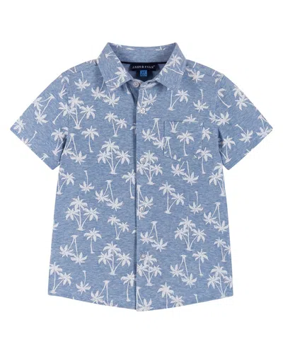 Andy & Evan Knit Shirt In Blue