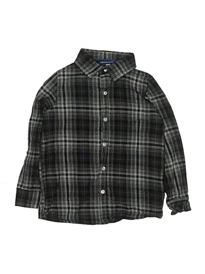 Pre-owned Andy & Evan Kids' Long Sleeve Button Down Shirt In Gray