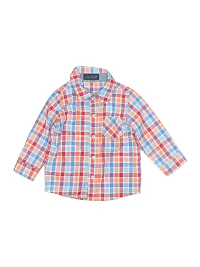 Pre-owned Andy & Evan Babies' Long Sleeve Button Down Shirt In Orange