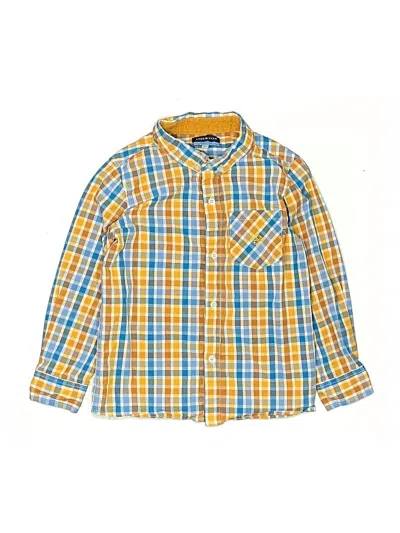 Pre-owned Andy & Evan Kids' Long Sleeve Button Down Shirt In Yellow