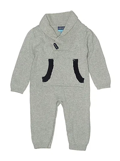 Pre-owned Andy & Evan Kids' Long Sleeve Onesie In Gray