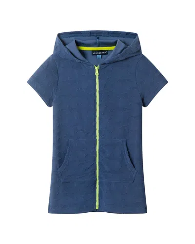 Andy & Evan Navy Terry Cover-up In Multi