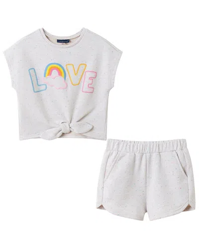 Andy & Evan Neon Nep French Terry Top In Gray