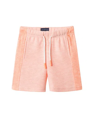 Andy & Evan Orange Reverse French Terry Short