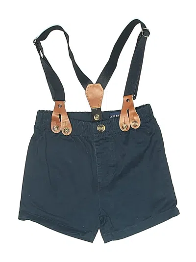 Pre-owned Andy & Evan Kids' Overall Shorts In Blue