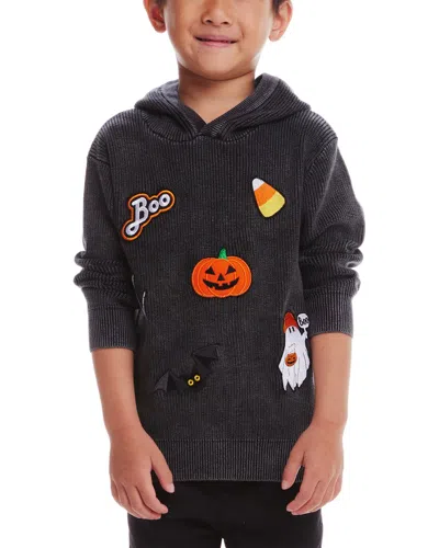 Andy & Evan Patches Hooded Sweater In Black