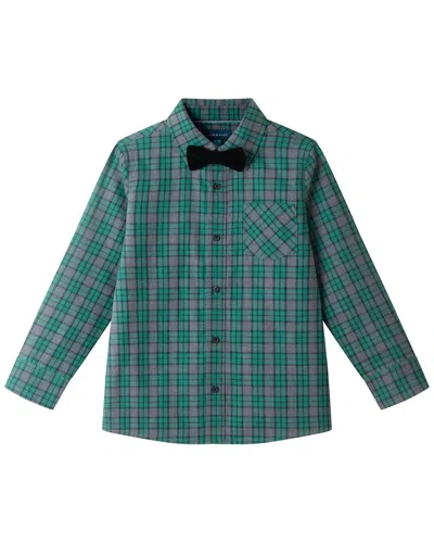 Andy & Evan Plaid Button-down & Bowtie Set In Multi
