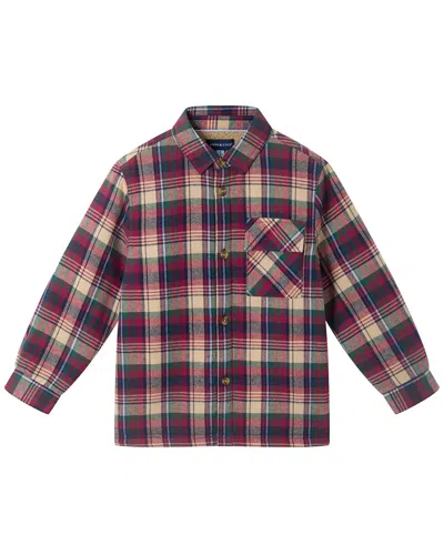 Andy & Evan Plaid Sherpa-lined Flannel Button-down In Purple