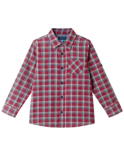 Andy & Evan Kids'  Plaid Two-faced Button-down Shirt In Red