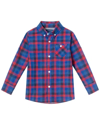 Andy & Evan Plaid Two-fer Shirt In Multi