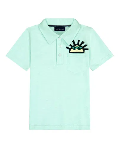 Andy & Evan Kids' Pocket Polo In Blue