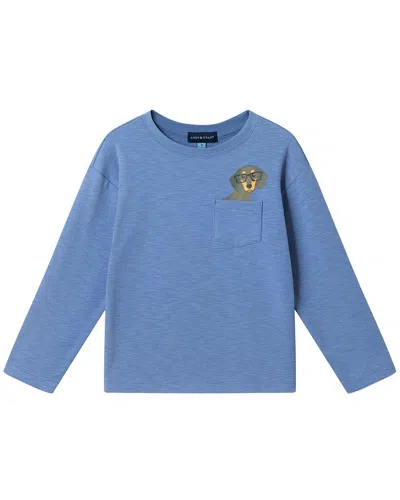 Andy & Evan Pocket T-shirt In Blue