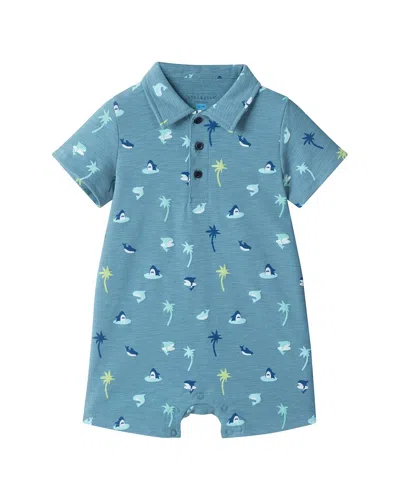 Andy & Evan Kids' Polo Romper In Blue