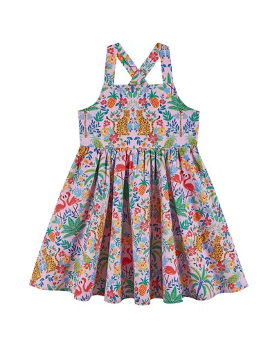 Andy & Evan Kids' Printed Dress In Pink