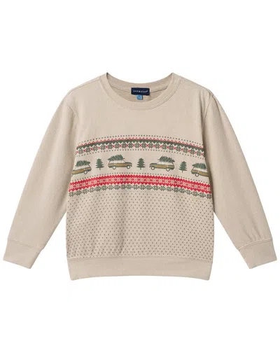 Andy & Evan Printed Fairisle Soft T-shirt In Brown
