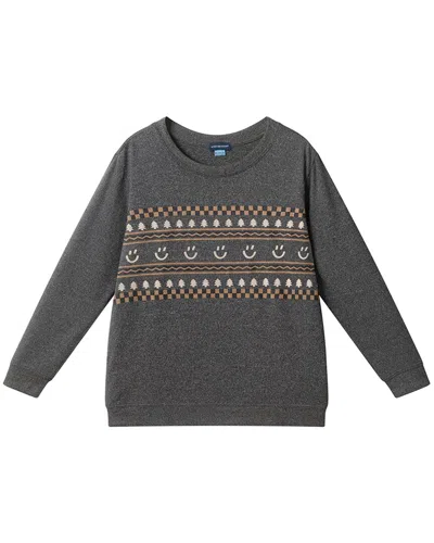 Andy & Evan Printed Fairisle Soft T-shirt In Gray