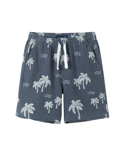 Andy & Evan Kids'  Printed Gauze Short In Blue