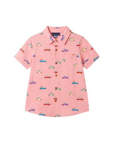 Andy & Evan Printed Knit Shirt In Multi