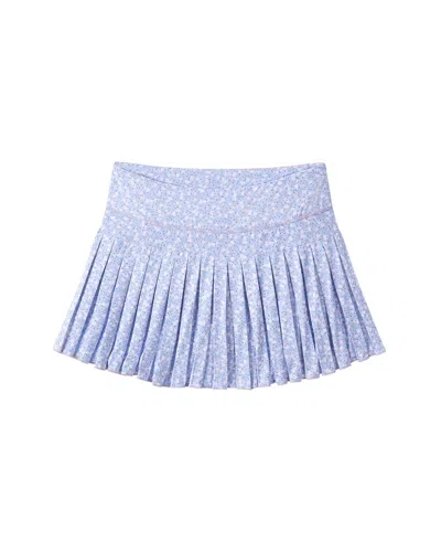 Andy & Evan Kids' Floral Pleated Skort In Blue