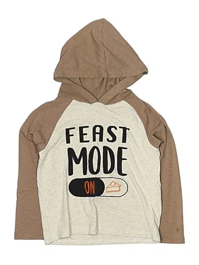 Pre-owned Andy & Evan Kids' Pullover Hoodie In Tan