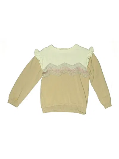 Pre-owned Andy & Evan Kids' Pullover Sweater In Gold
