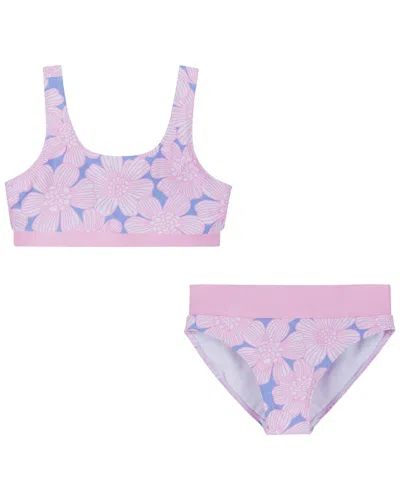 Andy & Evan Purple Floral Print Bikini Set