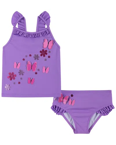 Andy & Evan Purple Ruffle Tankini