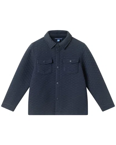 Andy & Evan Quilted Shacket In Blue