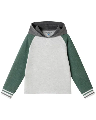 Andy & Evan Kids' Raglan Hoodie T-shirt In Green