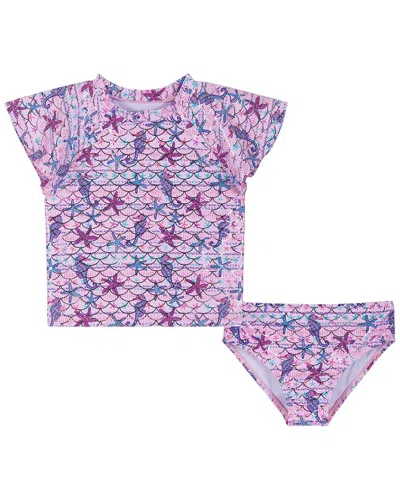 Andy & Evan Seahorse & Starfish Rashguard Set In Multi