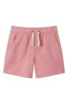 Andy & Evan Seersucker Drawstring Shorts In Coral